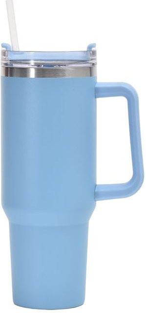 Binchi Outdoor Equipment Edelstahl-Griffbecher mit Doppelwand-Vakuumisolierung in Blau, 800ml - Bild 1
