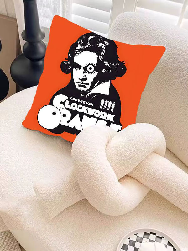 52TOYS Kissenbezug A Clockwork Orange mit bedrucktem Muster in Orange, 40 x 40 cm - Bild 7