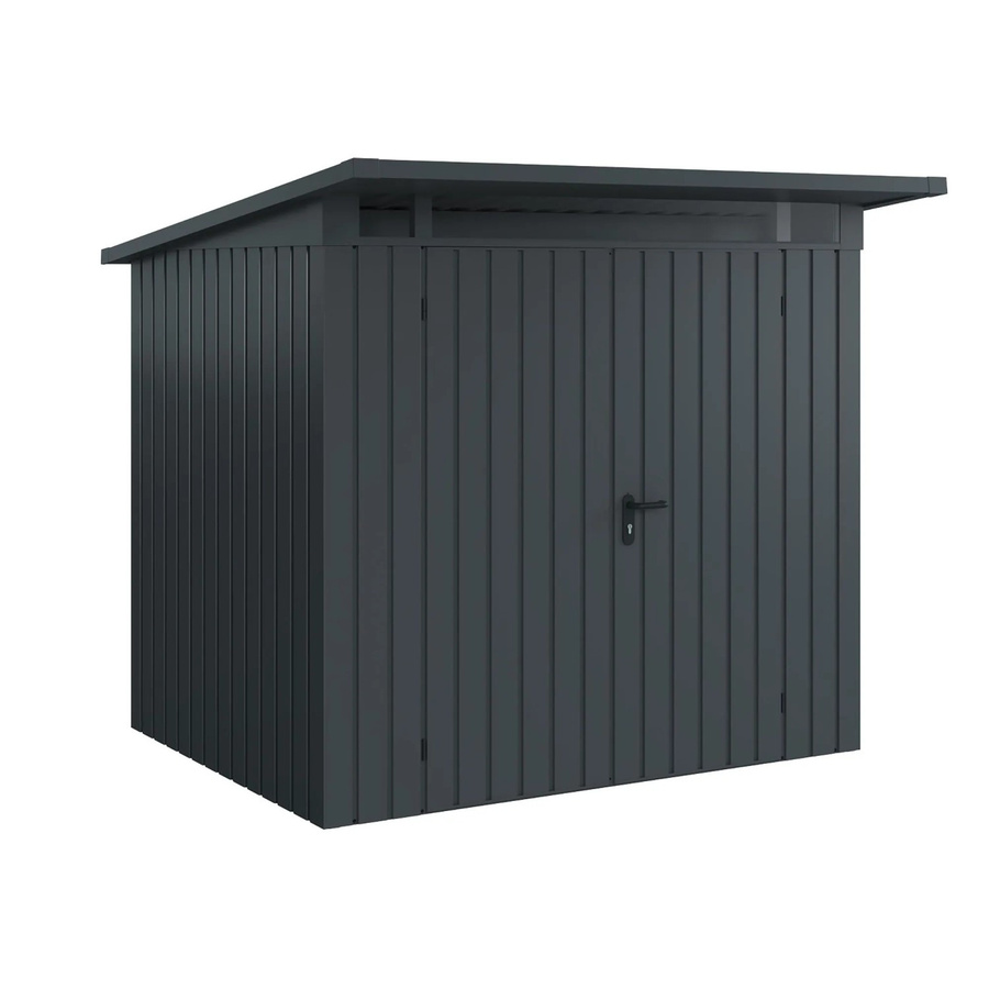 EcoStar Gerätehaus Euroline Pultdach in Anthrazitgrau mit 2 Türen, B: 229 cm x T: 214 cm - Bild 2