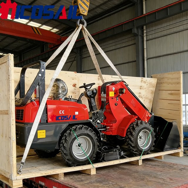 Nicosail KZL918 Mini-Teleskoplader Euro 5 CE 4x4 Kompakt-Teleskopradlader in Rot mit 2100kg Tragkraft - Bild 1