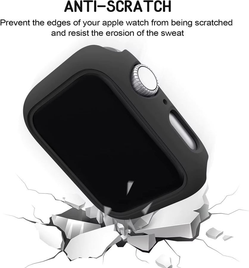 Apple Watch Abdeckung, Kunststoff, Silber, Unisex - Bild 2