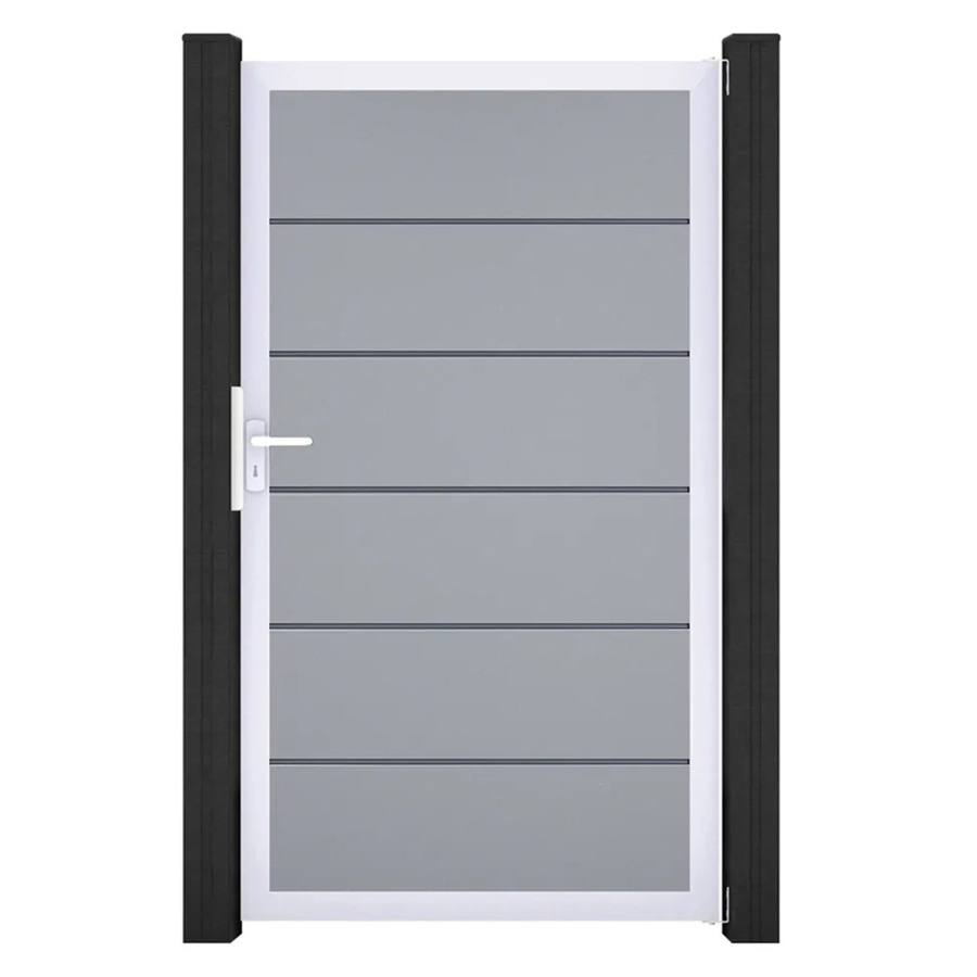 GroJa Tor Basicline Premium 1-flg. Silbergrau B: 100 cm, H: 180 cm - Bild 2
