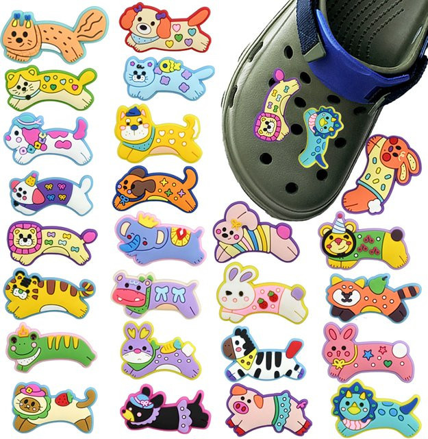 Potdemiel Armband-Dekorationen, PVC, Bunt, Cartoon-Wurst-Tier-Serie - Bild 1