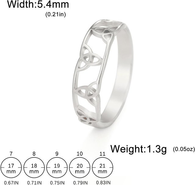 YULIN Ring, Edelstahl, Gold, Damen, Ringgröße 10 - Bild 1
