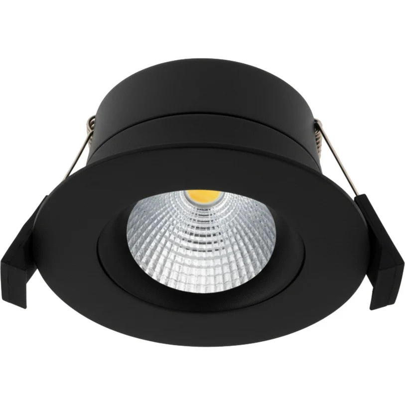 LightSolutions Hilux DS8 LED-Einbaustrahler in Schwarz, dimmbar, rund - Bild 1