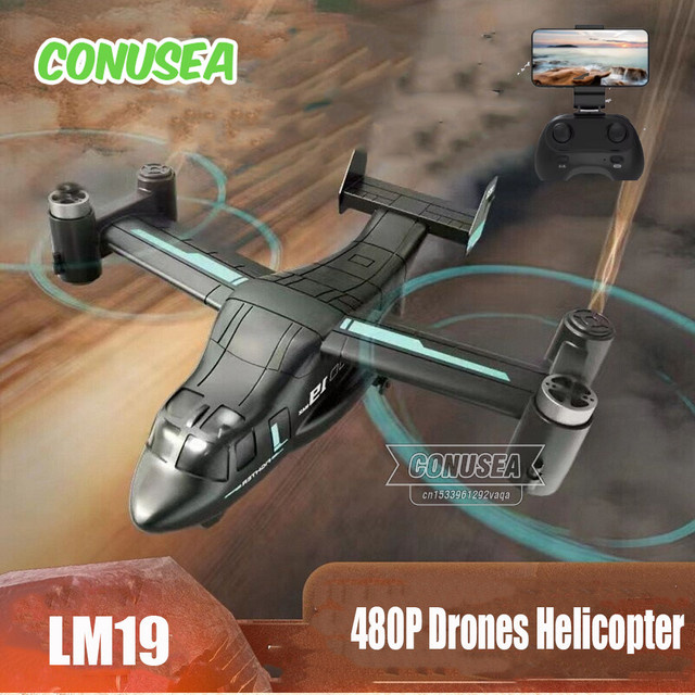 CONUSEA LM19 RC WiFi FPV Drohne mit 480P Kamera und Fernbedienung Quadcopter Flugzeug Modell - Bild 1