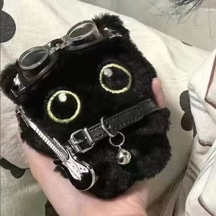 Schlüsselanhänger Katze, schwarz, Rucksack Dekoration - Bild 2