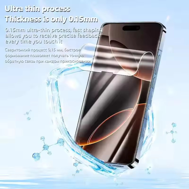 4er-Set Arvin Hydrogel-Schutzfolie für iPhone 11 bis iPhone 17 Pro Max, transparent - Bild 2
