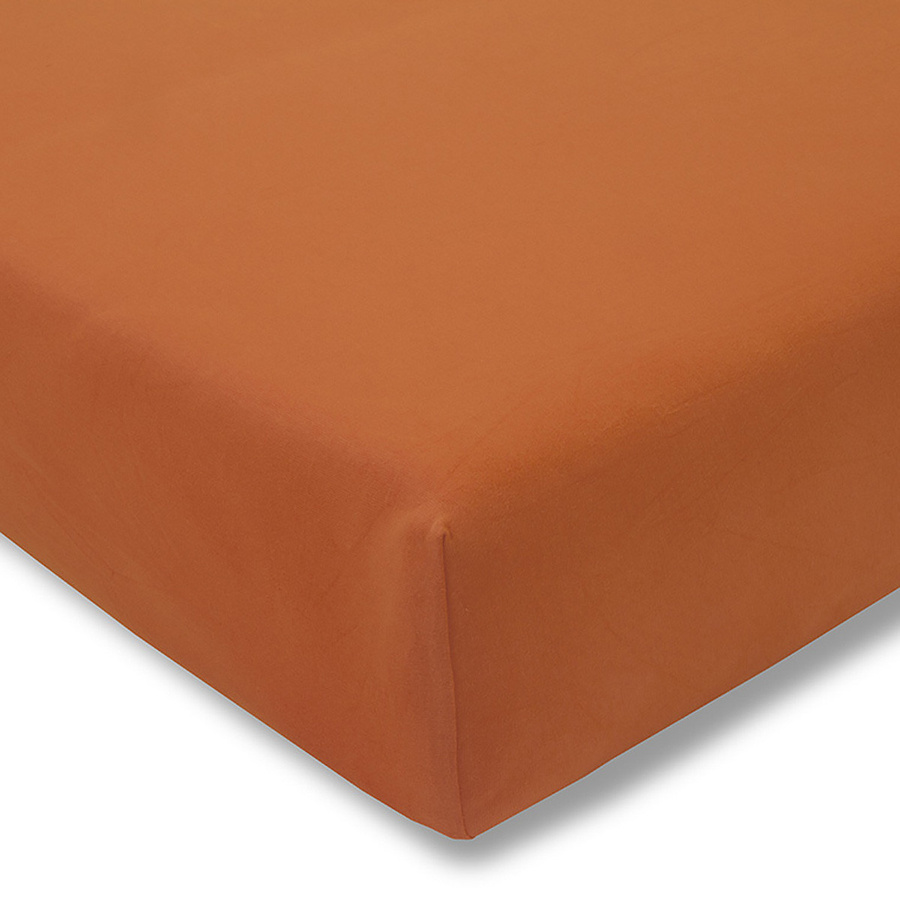 Estella Spannbetttuch aus Feinjersey in Terra und Orange, B/T: 200 x 200 cm - Bild 1