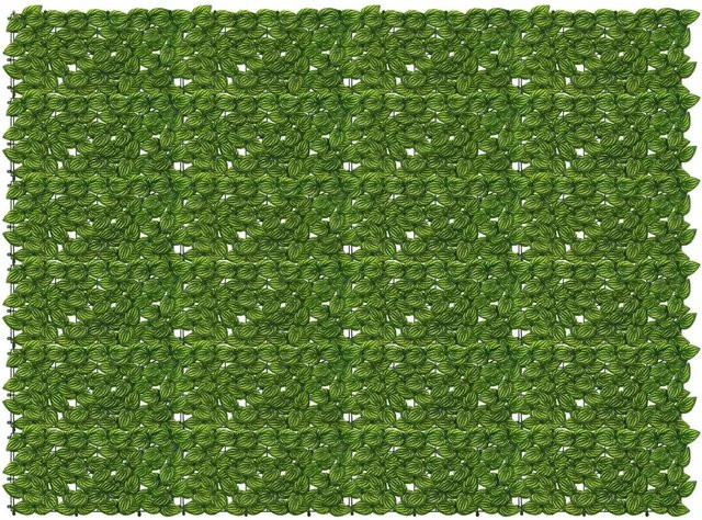 vidaXL Balkonsichtschutz mit Blättern in Grün und Gelb, B: 200 cm, H: 150 cm - Bild 1
