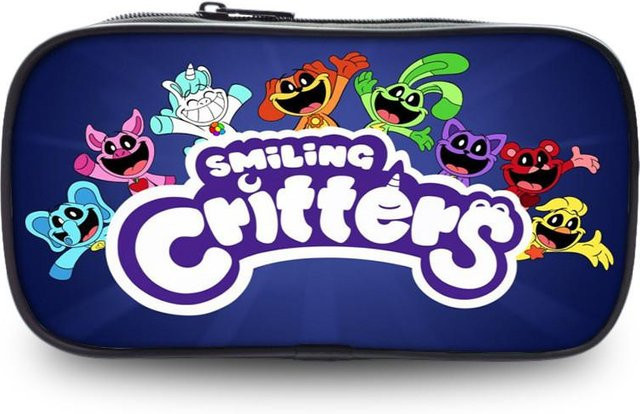 CrimsonCraft Catnap Poppy Playtime Federmäppchen für Schüler in Schwarz und Blau - Bild 1