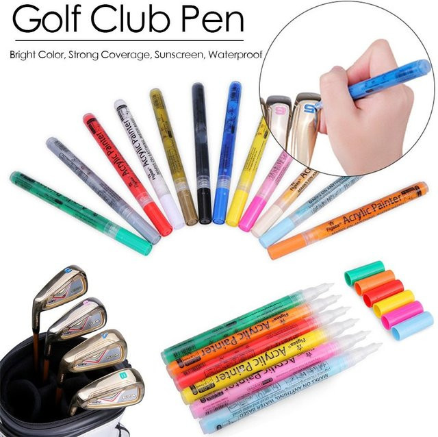 Golf-Accessoire Acryl-Malstift mit Farbwechsel-Effekt in Silber - Bild 1
