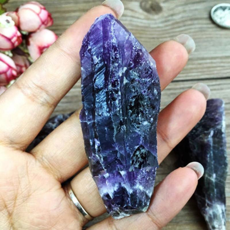 Natürlicher Amethyst Punkt aus lila Quarz Kristallstein, 100g - Bild 2