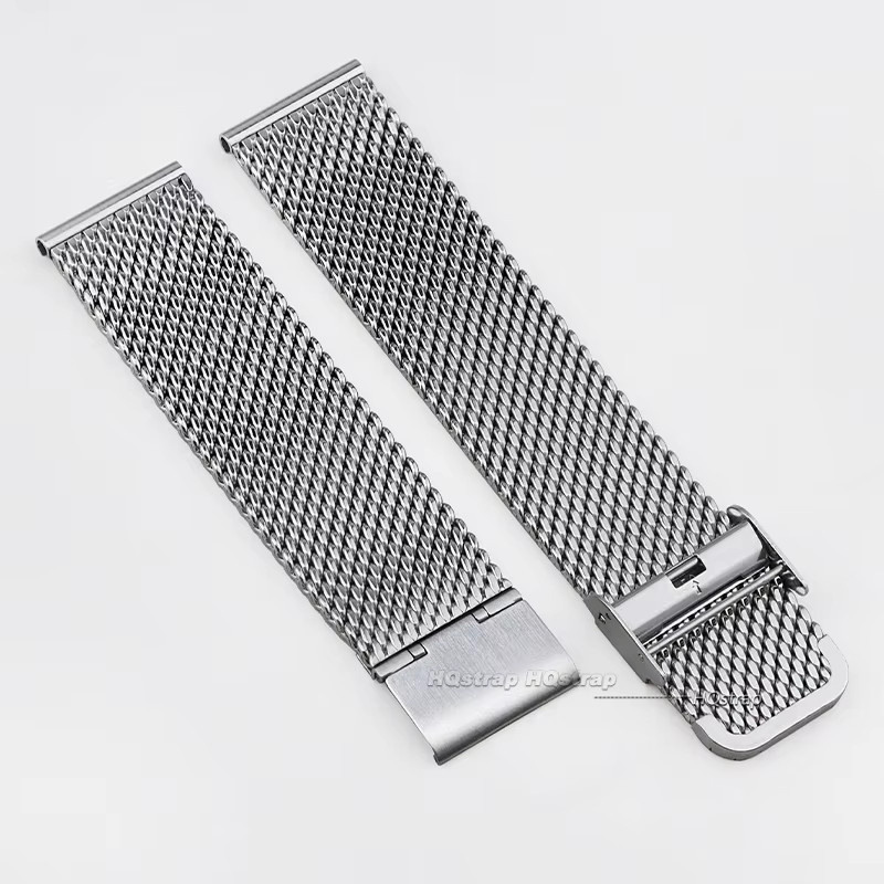 HQstrap Uhrenarmband Milanaise, Edelstahl, Silber, Unisex - Bild 4