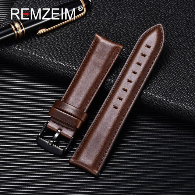 REMZEIM Uhrenarmband Leder, Retro, Herren, 20mm, 22mm - Bild 1