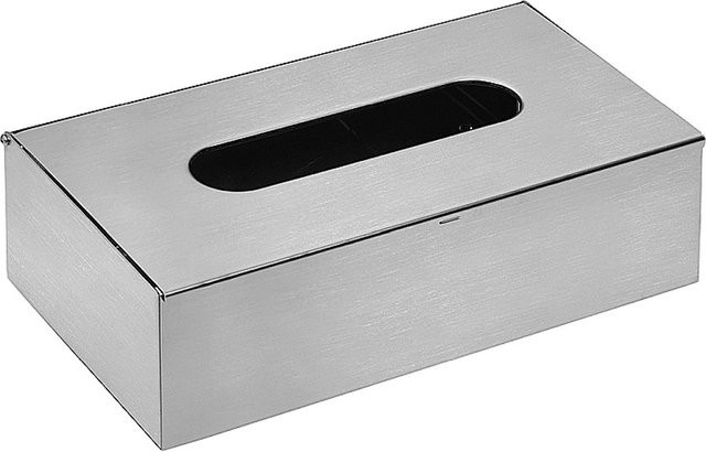 Brillantbad BEO Papiertuchspender Edelstahl matt silber, freistehend, B/T/H: 25,0 x 13,0 x 7,5 cm - Bild 1