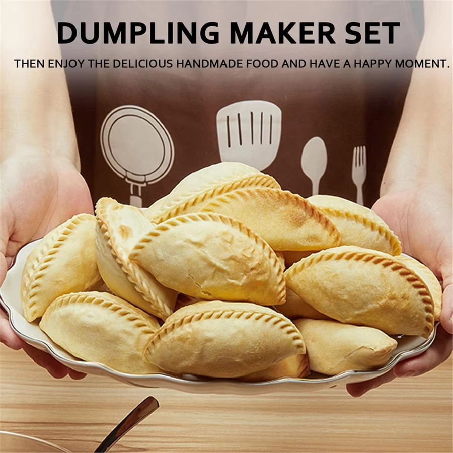 HGC Empanada Maker Press und Knödelmacher-Set mit Teigschneider, rund, Durchmesser: 15,2 cm - Bild 2