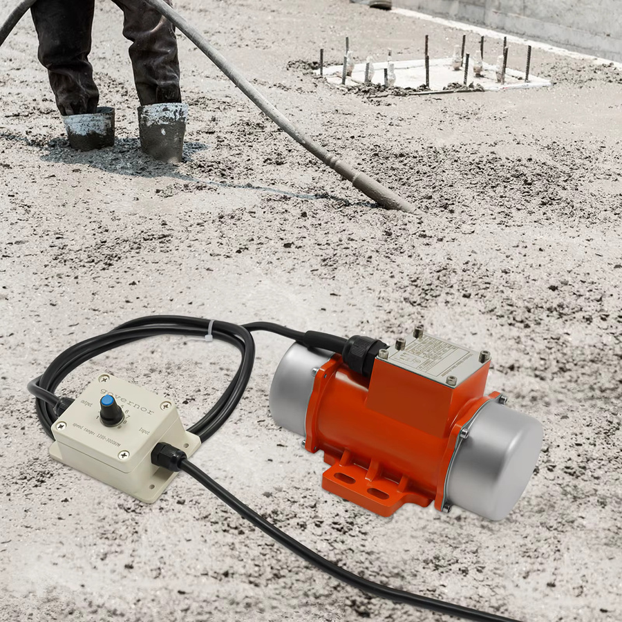Bymaocar Elektrischer Vibrationsmotor mit Drehzahlregler 40W in Silber und Orange - Bild 3