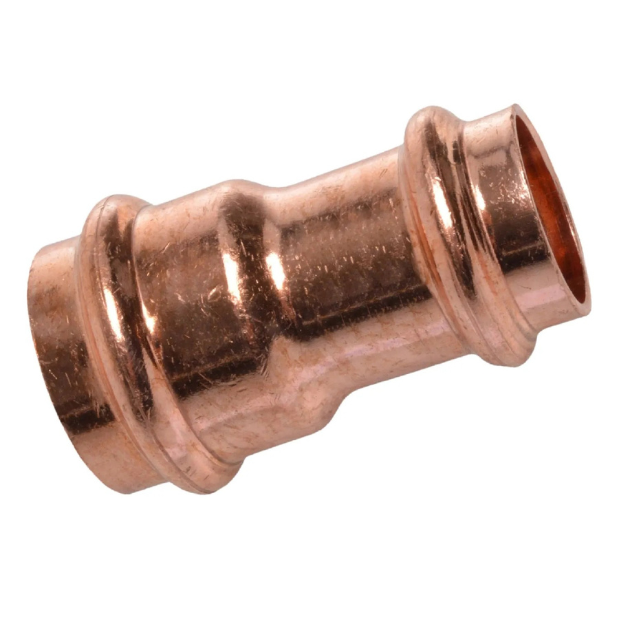 Kirchhoff CU-Reduzier-Doppelmuffe aus Kupfer in Blank, 2 Muffen, 22 mm x 15 mm - Bild 2