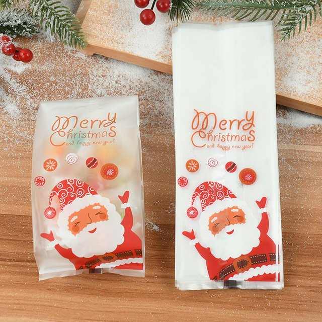 25 Stück transparente Kekstüten mit Weihnachtsmotiv von ZQNYCY für Weihnachts-Keksverpackungen - Bild 1