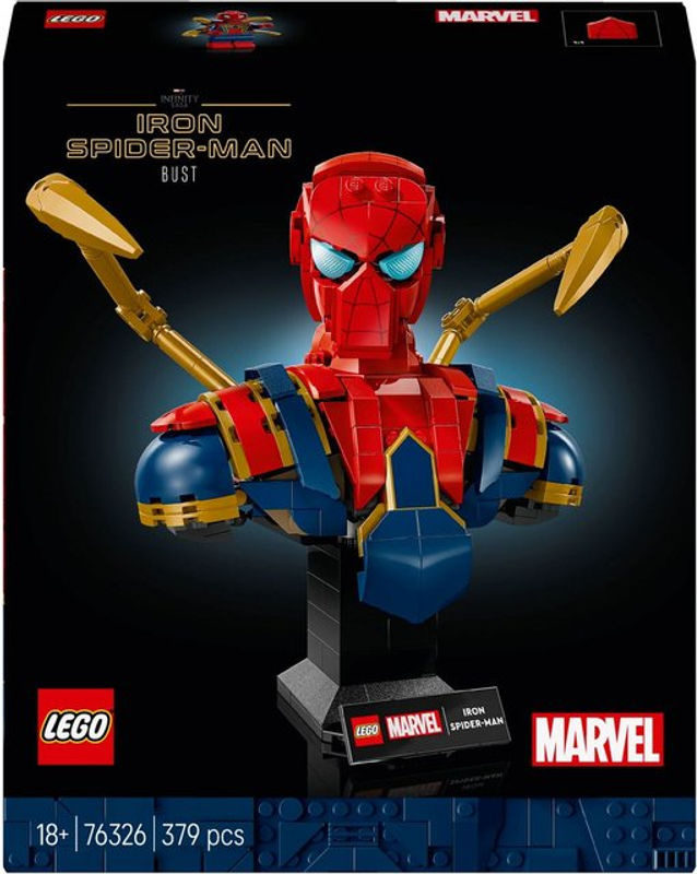 LEGO Marvel Iron Spider-Man Büste 76326, mehrfarbig rot und gold - Bild 2