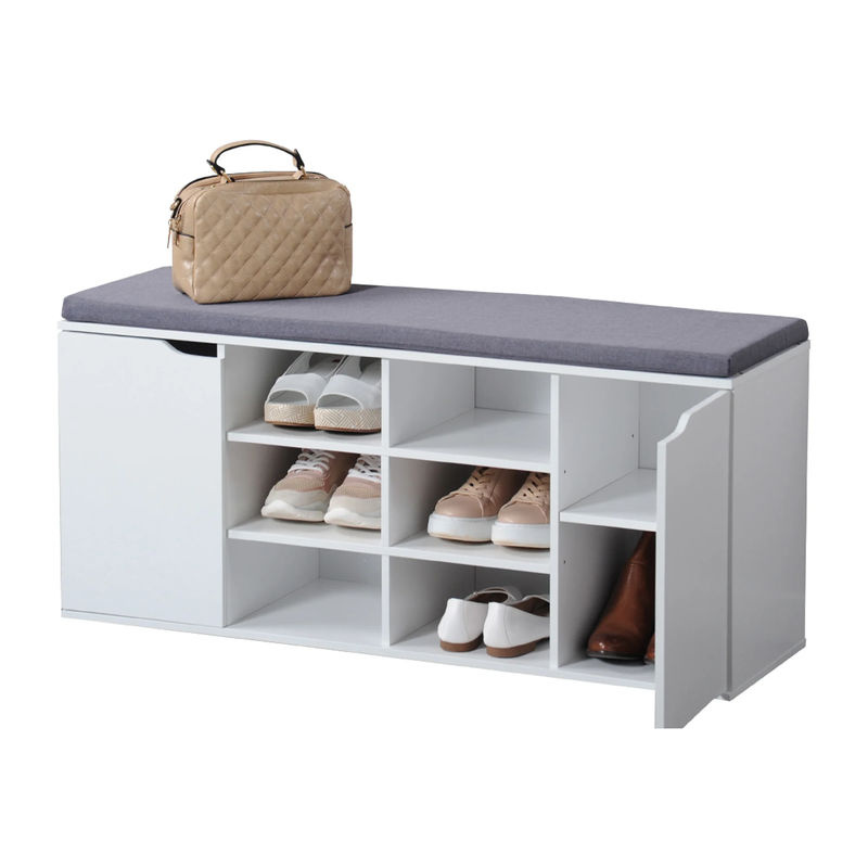 KESPER Schuhschrank in Weiß mit Sitzkissen, 2 Türen und 6 Fächern - Bild 2