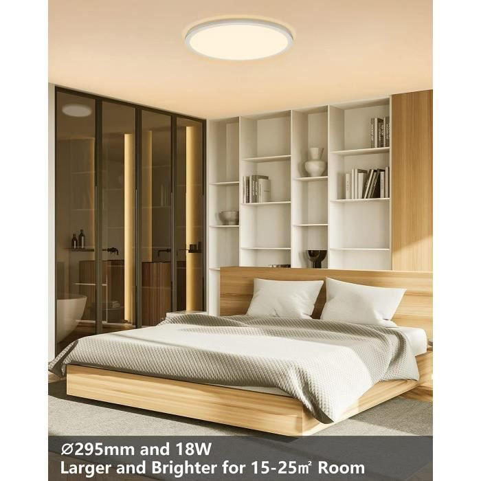 LED Deckenleuchte LEDYA modern, 24W, 1600LM, warmweißes Licht, 3000K, ultradünne Flush-Mount Ausführung - Bild 2