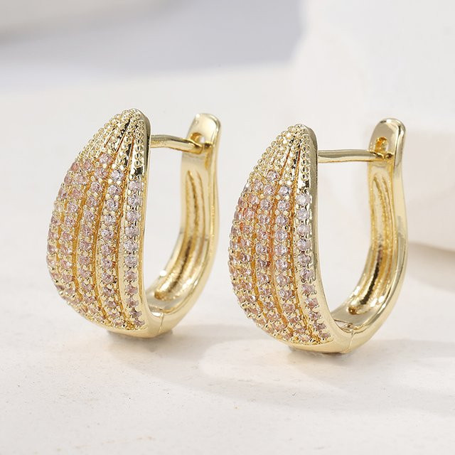 Futz Creolen, Gold, Zirkonia, Damen - Bild 1