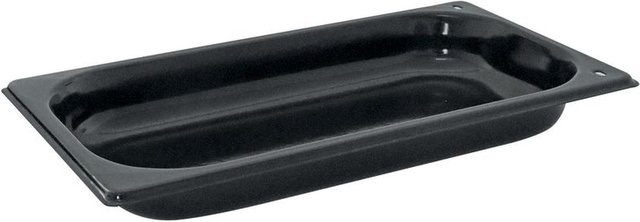 Schneider Backblech GN 1/2 und GN 1/3, rechteckig, schwarz, B/T/H: 17,6 x 32,5 x 4 cm - Bild 1