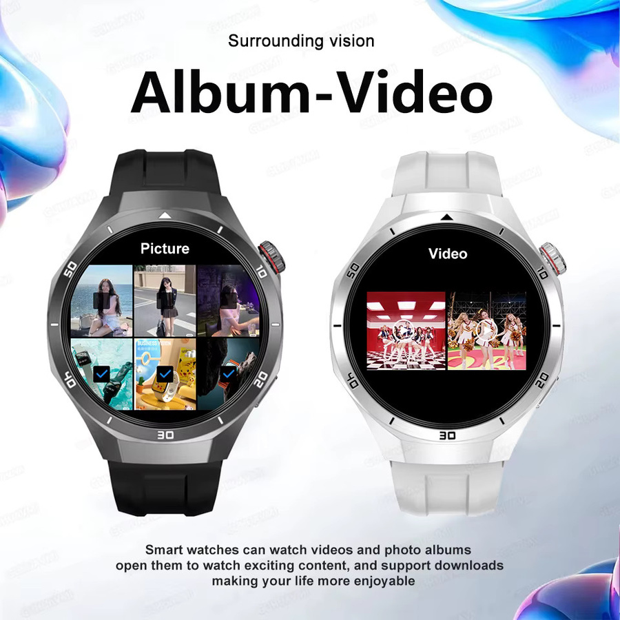 KAVSUMI DT5 Pro Smartwatch mit GPS-Kartennavigation, 32GB Speicher, Bluetooth-Anruf und NFC in Schwarz oder Silber - Bild 4