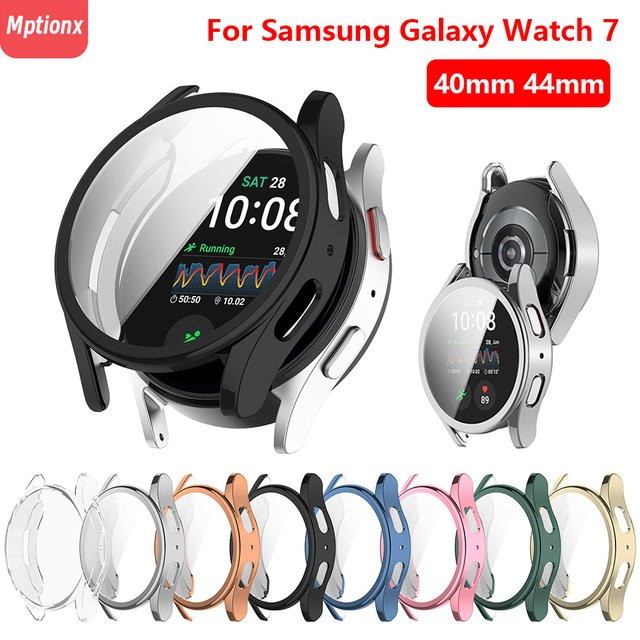 Mptionx Rundum-Schutzhülle für Samsung Galaxy Watch, Silikon, Roségold, Unisex - Bild 1
