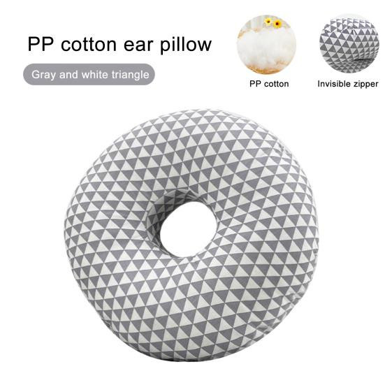 HomeSweet Piercing-Kissen zur Schmerzlinderung mit Ohrloch für seitliches Schlafen, Durchmesser: 30 cm - Bild 3