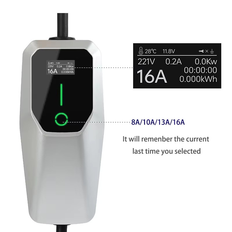 ANDAIIC EV-Autoladegerät 7,2 kW 32A 1-phasig Typ 2 mit 10 Meter Kabel in Blau - Bild 1