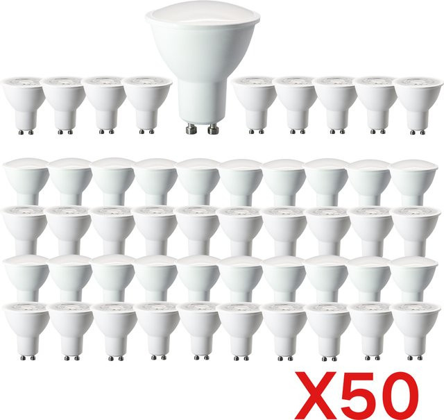 50er Set Gatetop LED Spotlichter GU10 in Weiß mit wählbarer Farbtemperatur 3000K-6000K und Ra80 - Bild 1