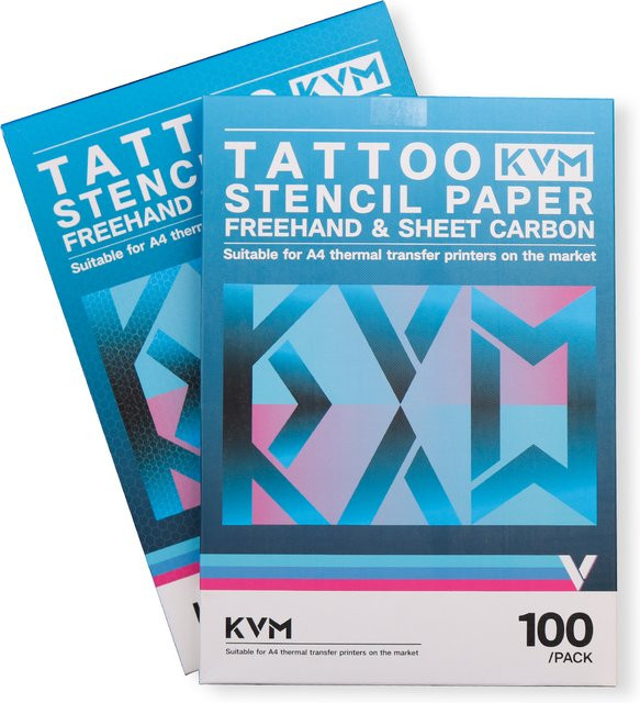 KVM Tattoo-Transferpapier A4 100 Stück Thermokopier-Schablonenpapier für Tattoo-Transfermaschinen in Weiß - Bild 1