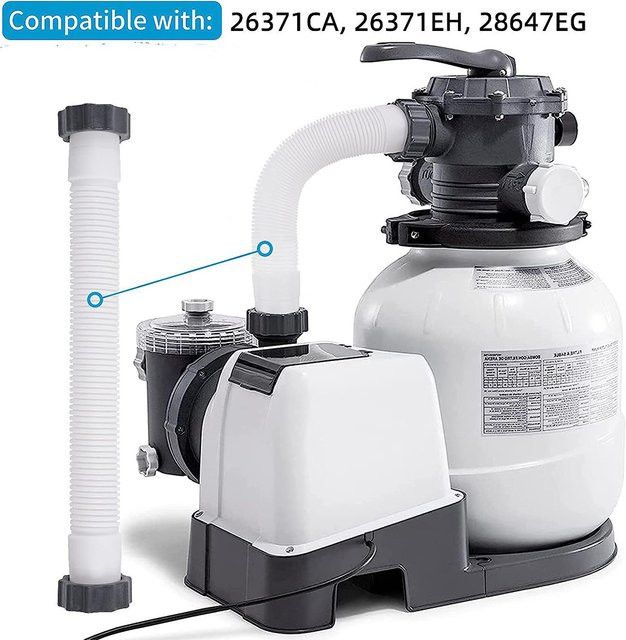 MOJOYCE Poolfilter-Pumpenschlauch 16 Zoll Ersatzschlauch für Intex Sandfilterpumpen und Salzwassersysteme - Bild 1