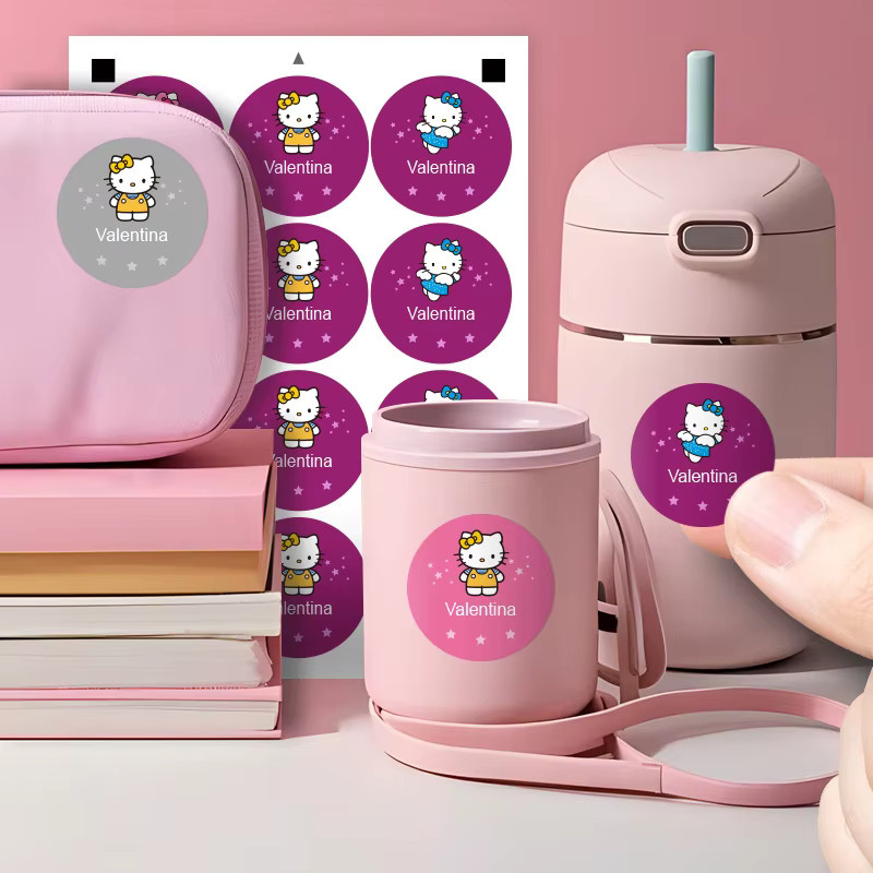 Personalisierte Hello Kitty Namensaufkleber in Multicolour für Kunstbedarf und Kreativwerkzeuge - Bild 2