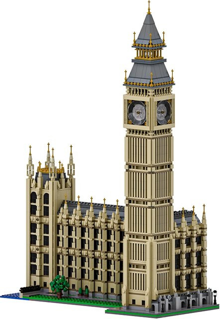 GOBRICKS MOC Big Ben, Architektur, Modulare Bausteine, Bausatz - Bild 1