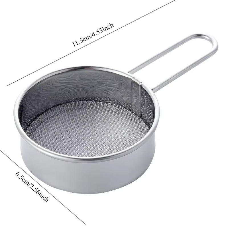 Edles Mehlsieb aus Edelstahl in Silber für Zucker, Mehl oder Kakaopulver - Bild 5