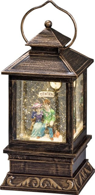 Konstsmide LED Schneelaterne mit Pärchen, wassergefüllt, warmweißes LED-Licht - Bild 1