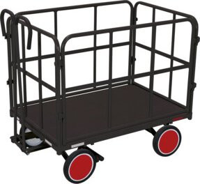 Cordes Handpritschenwagen mit 4 Rohrgitterwänden in Anthrazit RAL 7016 - Bild 1