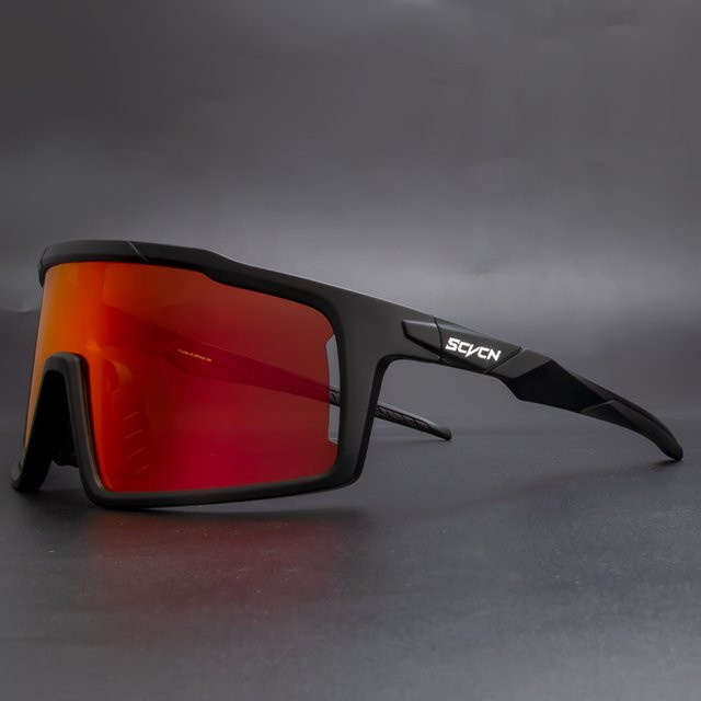 SCVCN Sportsonnenbrille, Unisex, Vollrand, Black, Kunststoff - Bild 1