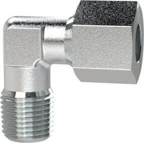 Riegler Winkel-Einschraubverschraubung R 1/4 a. für Rohr-Ø 6 mm, verzinkter Stahl, Silber - Bild 1