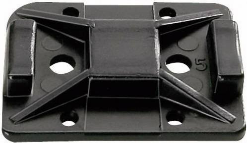 HellermannTyton Befestigungssockel TY8G1S-W-C1 in Schwarz, selbstklebend und schraubbar, UV-stabilisiert und witterungsbeständig - Bild 1