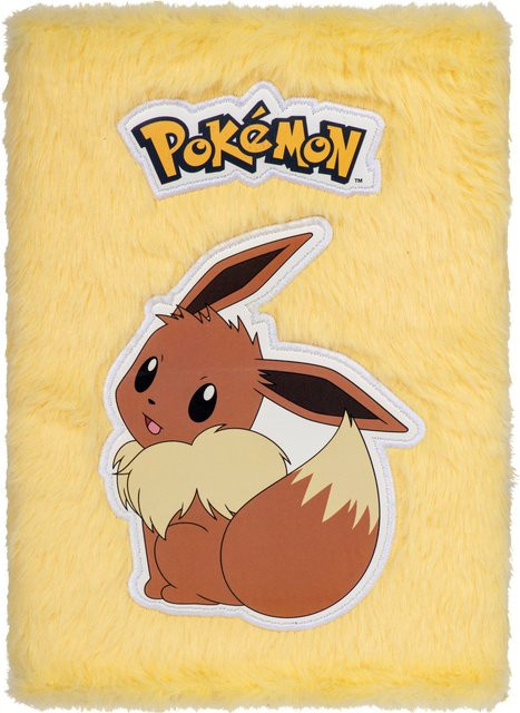 Pokémon Evoli A5 Notizbuch in Gelb mit Stoffbezug - Bild 1