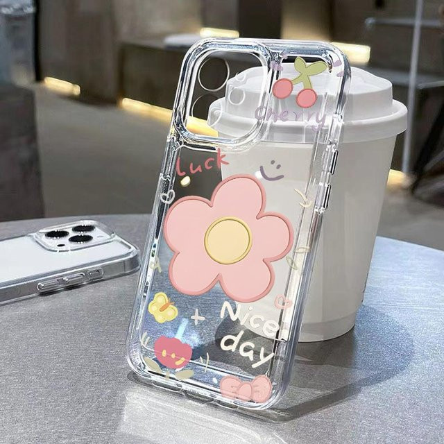 TUNEDEE Kirsch-Handyhülle mit Schleifen für Xiaomi Redmi Note und Poco Modelle, Transparent - Bild 1