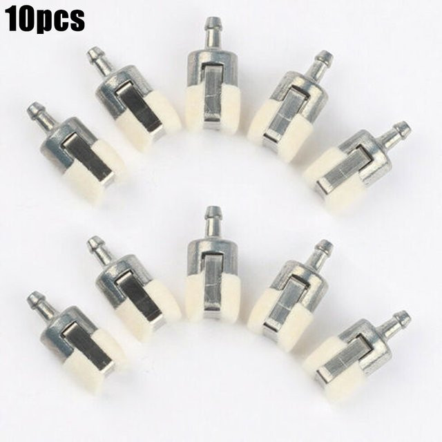 10er Set Kraftstofffilter Ersatz für Echo Gartenwerkzeuge, kompatibel mit 125-527, 610-093 und Rotary 38-9024, Farbe: Weiß - Bild 1