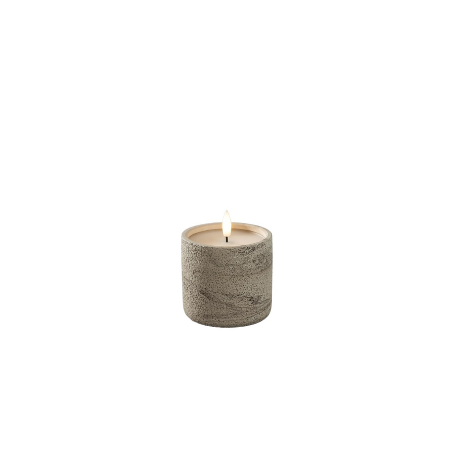 Konstsmide LED-Kerze in Betonoptik für Innen, Beige, Durchmesser: 8,8 cm, Höhe: 8,0 cm - Bild 2