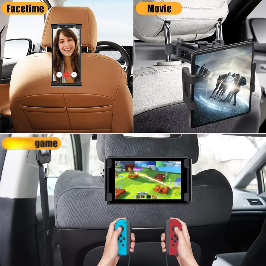 DUTRIEUX Auto-Tablet-Halterung für Kopfstützen in Schwarz, kompatibel mit Handys und Tablets von 4,7 bis 12,9 Zoll wie iPad Air und Mini - Bild 6