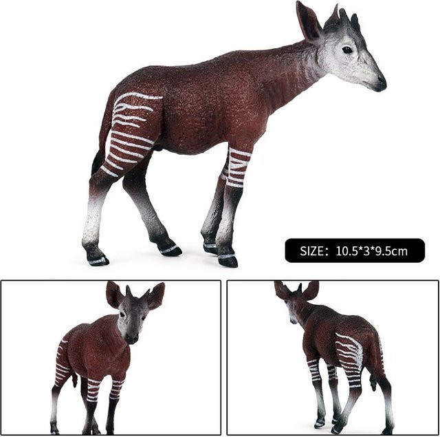 Oenux Afrikanische Wildtiere Okapi Gnu Actionfigur PVC ab 3-6 Jahren - Bild 1